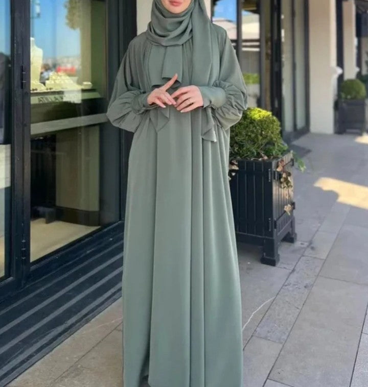 New Abric Style Abaya With Belt